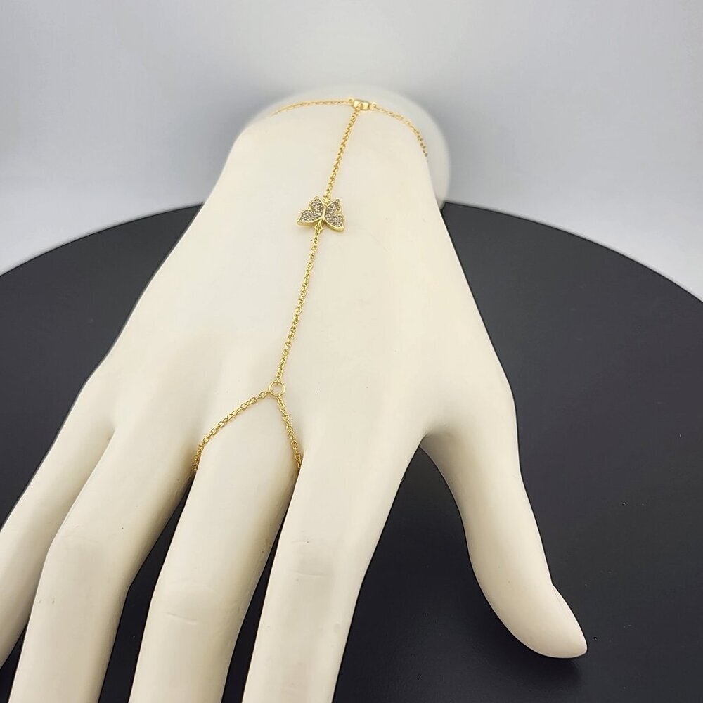 Butterfly Hand Ring Bracelet in 925 Sterling Silver – Dainty & Stylish